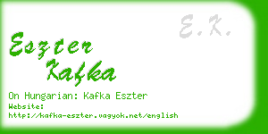 eszter kafka business card
